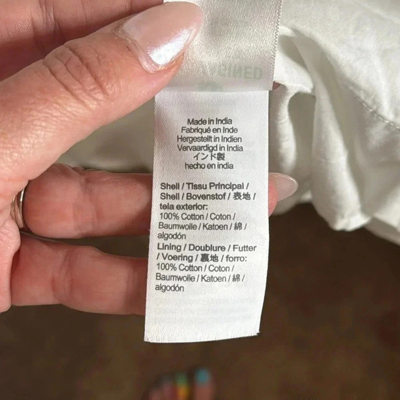 NWT J Crew Factory Maxi Dress Cotton White Size 14 - Picture 5 of 12